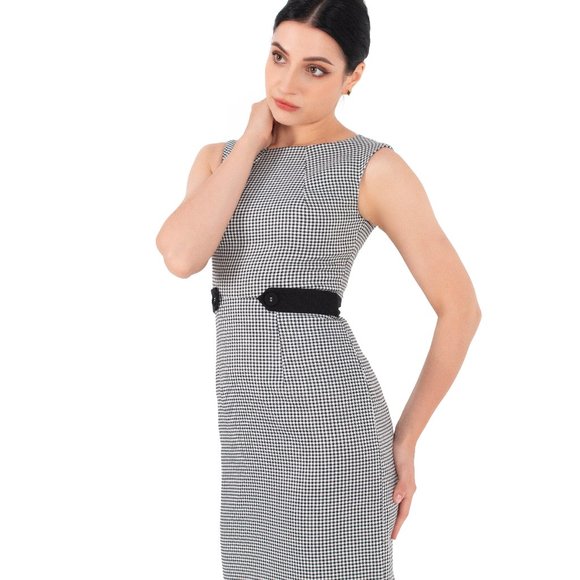 ALANTINO HOUNDSTOOTH MINI DRESS - Picture 14 of 14
